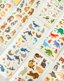JAPANESE RAISED GLITTER ANIMAL STICKERS | NB