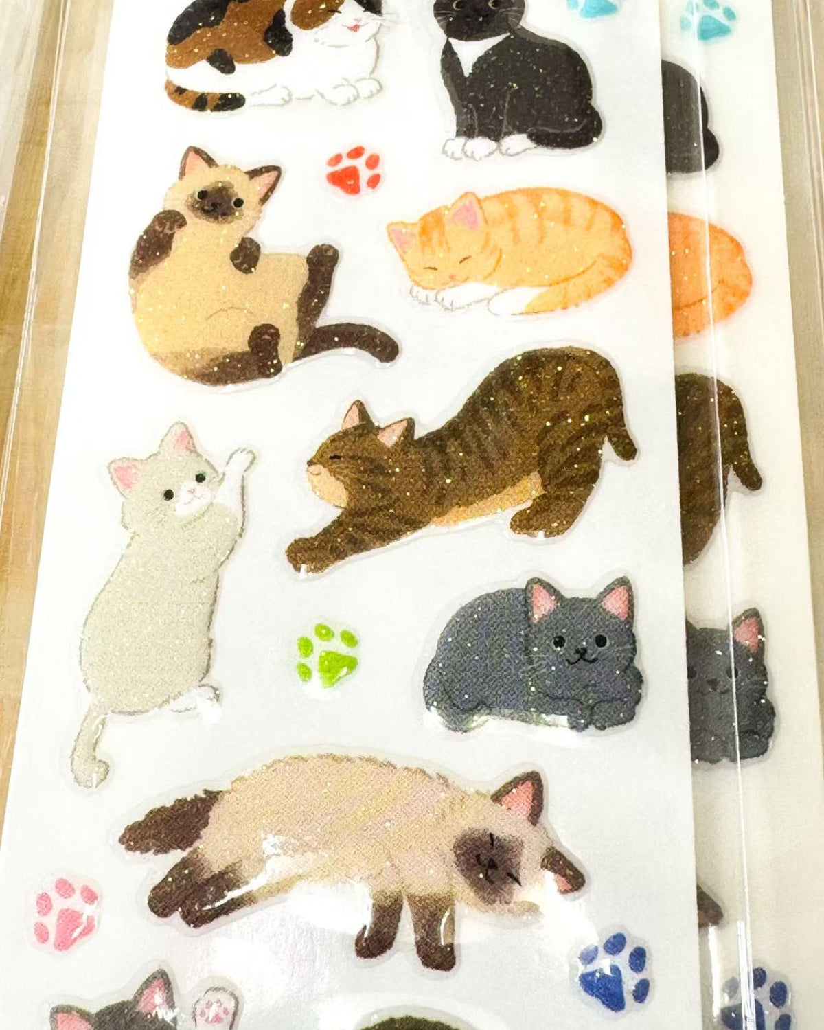 JAPANESE RAISED GLITTER ANIMAL STICKERS | NB