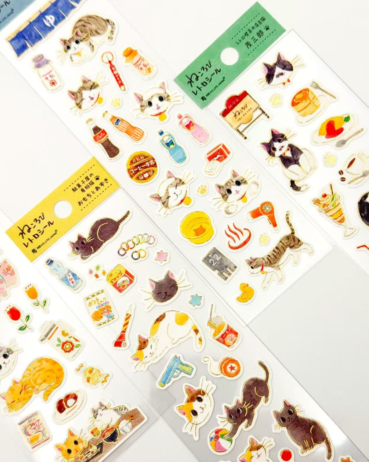 JAPANESE RETRO CAT STICKERS | NEKOROBI STORIES | NB