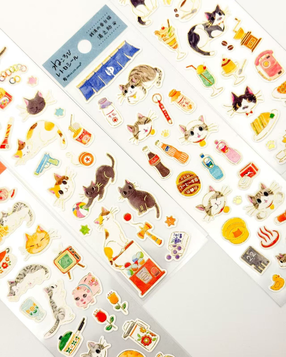 JAPANESE RETRO CAT STICKERS | NEKOROBI STORIES | NB