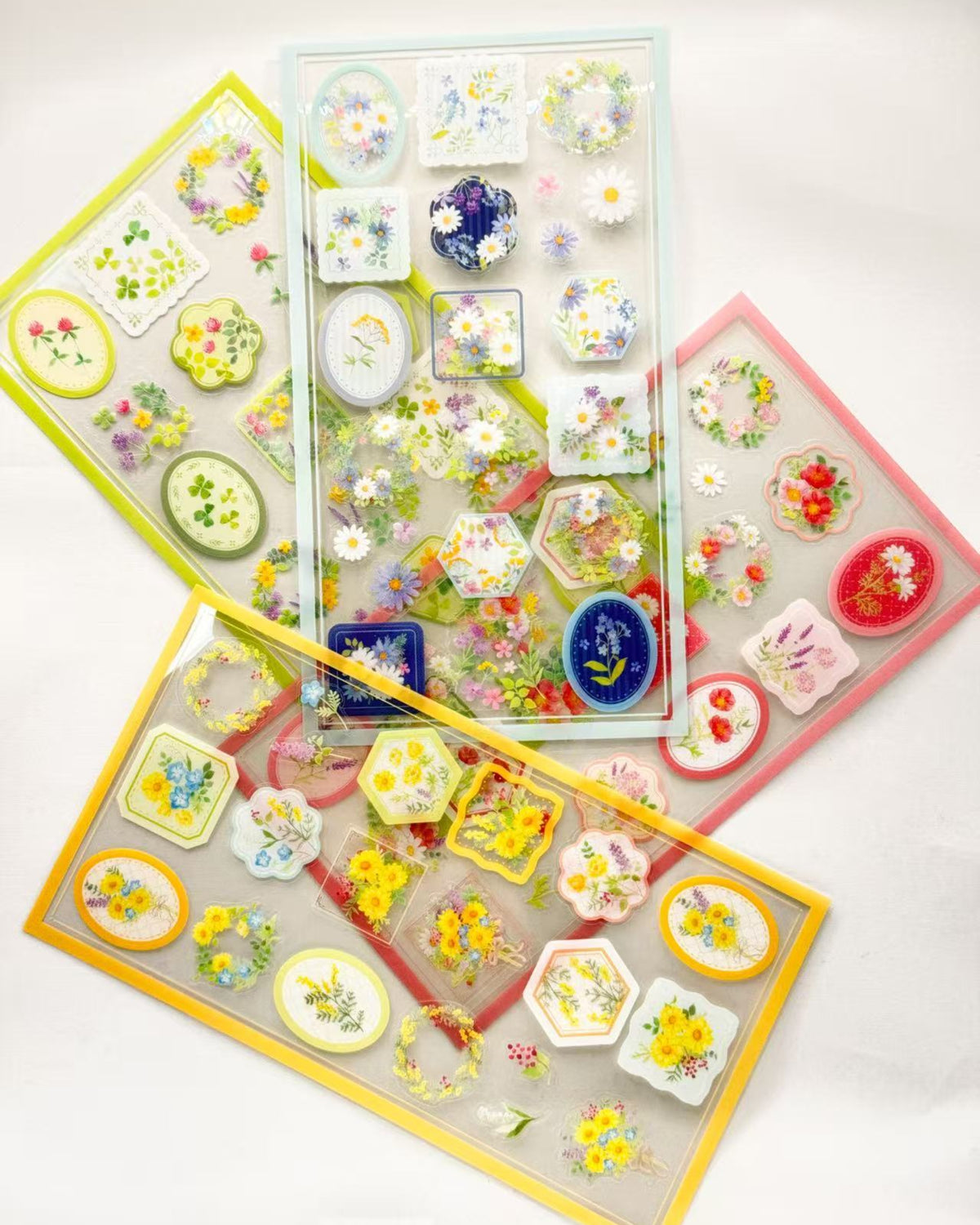 JAPANESE TRANSPARENT FLORAL STICKERS | MY GARDEN | NB