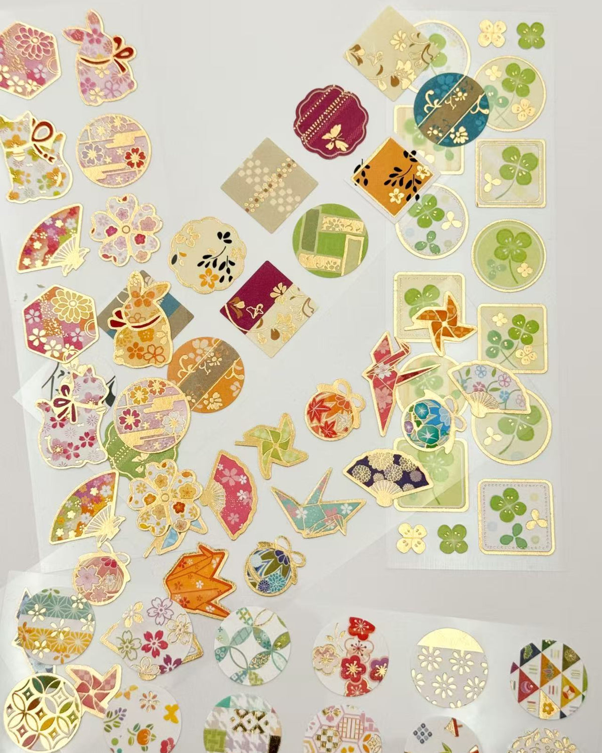 JAPANESE UNRYU PAPER GOLD FOIL STICKERS | WA STYLE COLLECTION | NB