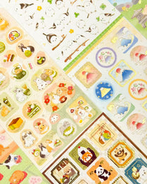 JAPANESE WASHI &amp; GOLD FOIL STICKERS | JAPANESE MOTIF | NB
