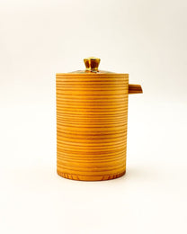 KIYOMIZU WARE SAKE SERVER | KINSAI NEJIRIKOMON X MAGEWAPPA 400ml 金彩捻小紋 X 曲げわっぱ | NISHIKAWA