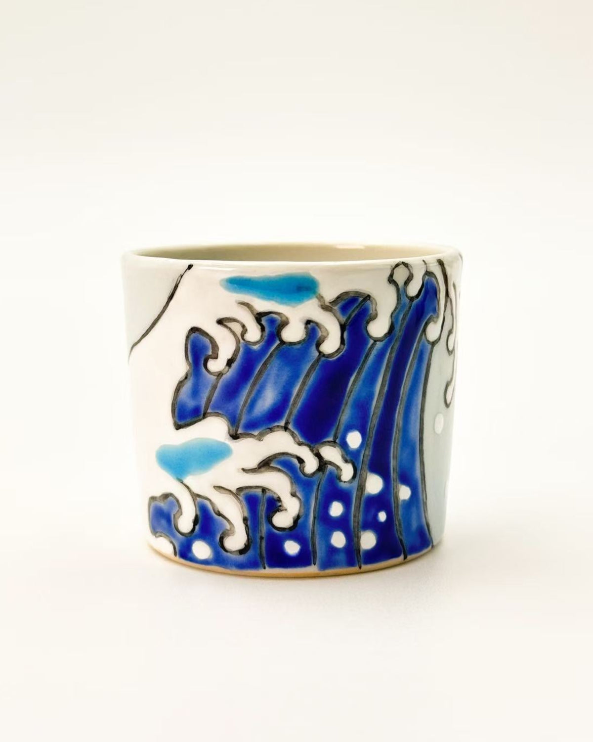 KIYOMIZU WARE SAKE CUP - KAIHA (海波) | NISHIKAWA