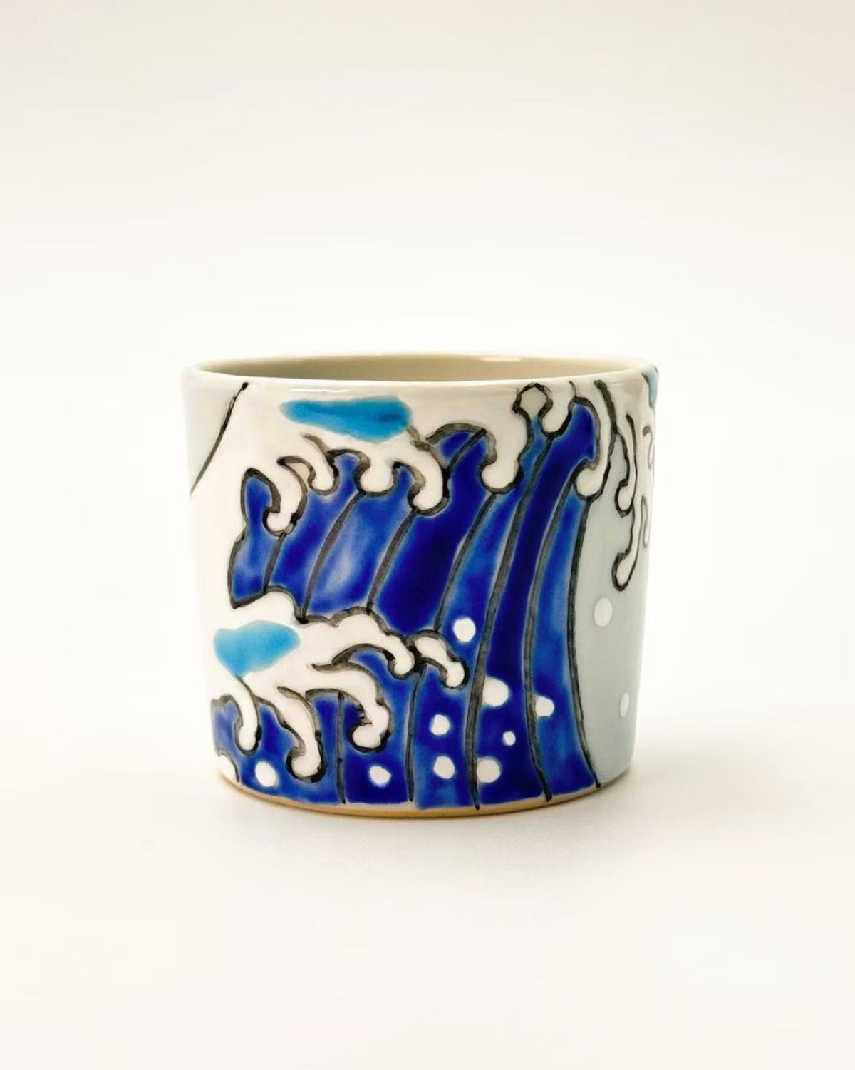 KIYOMIZU WARE SAKE CUP - KAIHA (海波) | NISHIKAWA