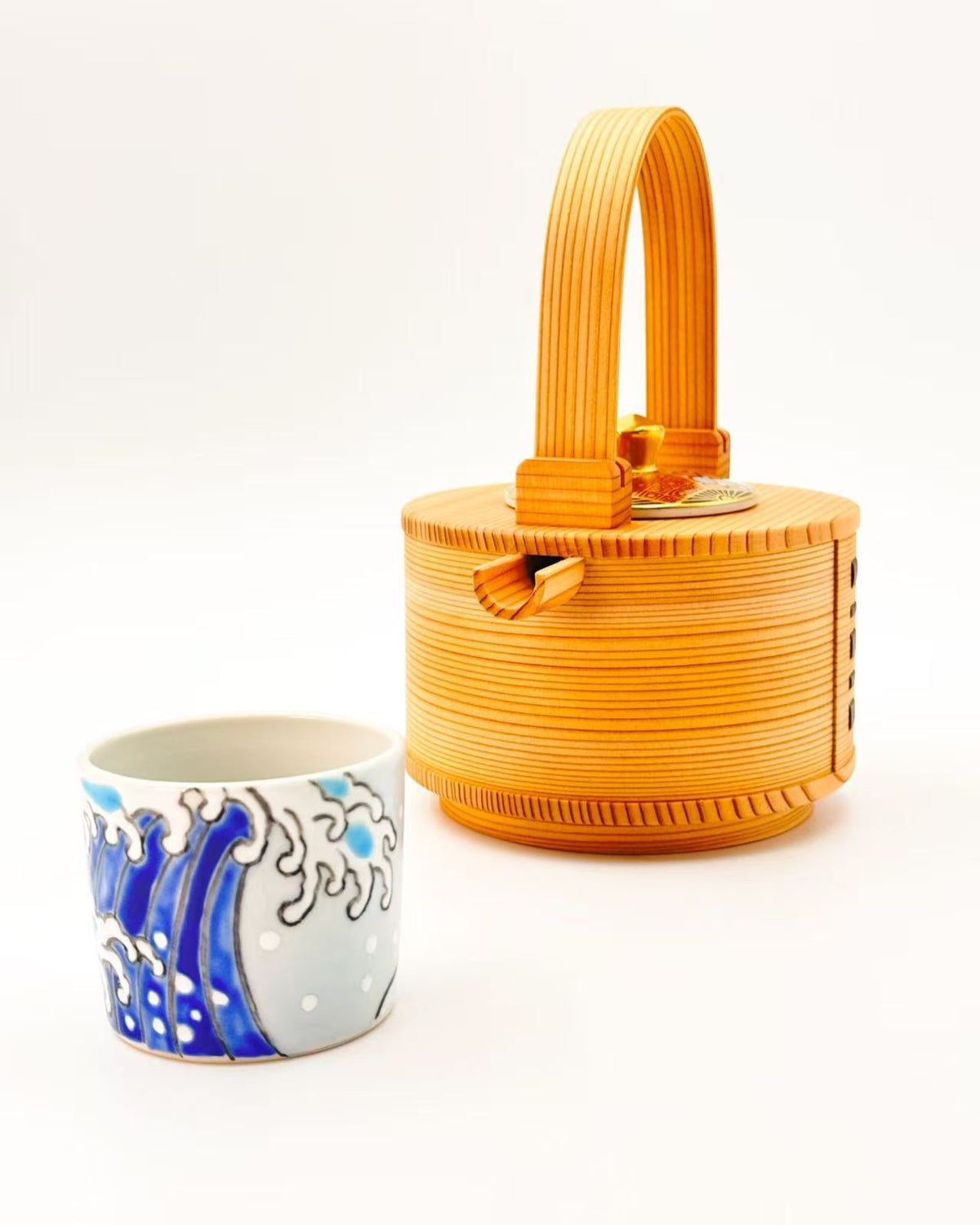 KIYOMIZU WARE SAKE CUP - KAIHA (海波) | NISHIKAWA