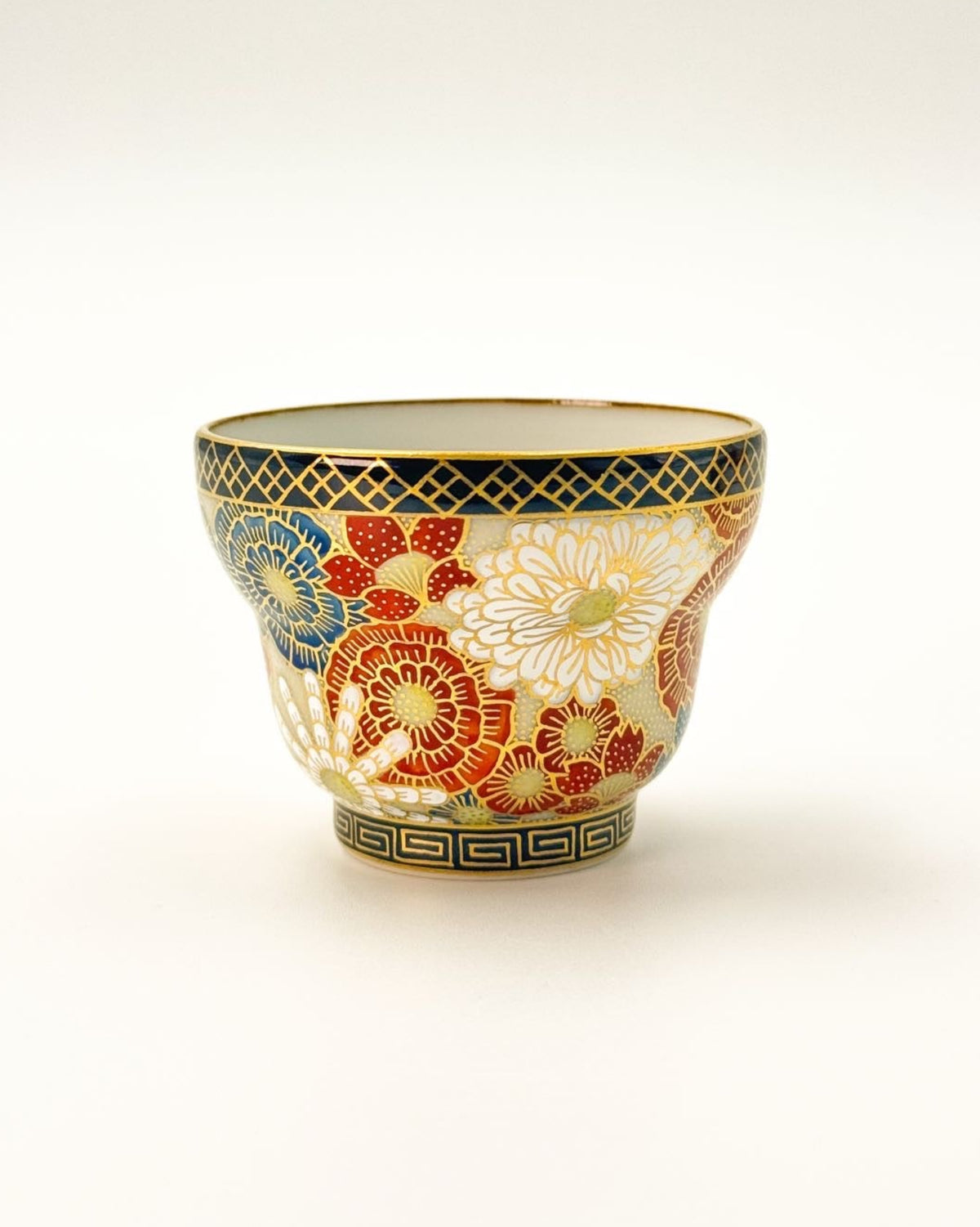 KIYOMIZU WARE SAKE CUP | SAI HANAZUME 彩華詰 | NISHIKAWA