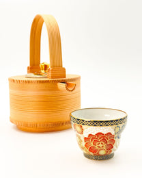 KIYOMIZU WARE SAKE CUP | SAI HANAZUME 彩華詰 | NISHIKAWA