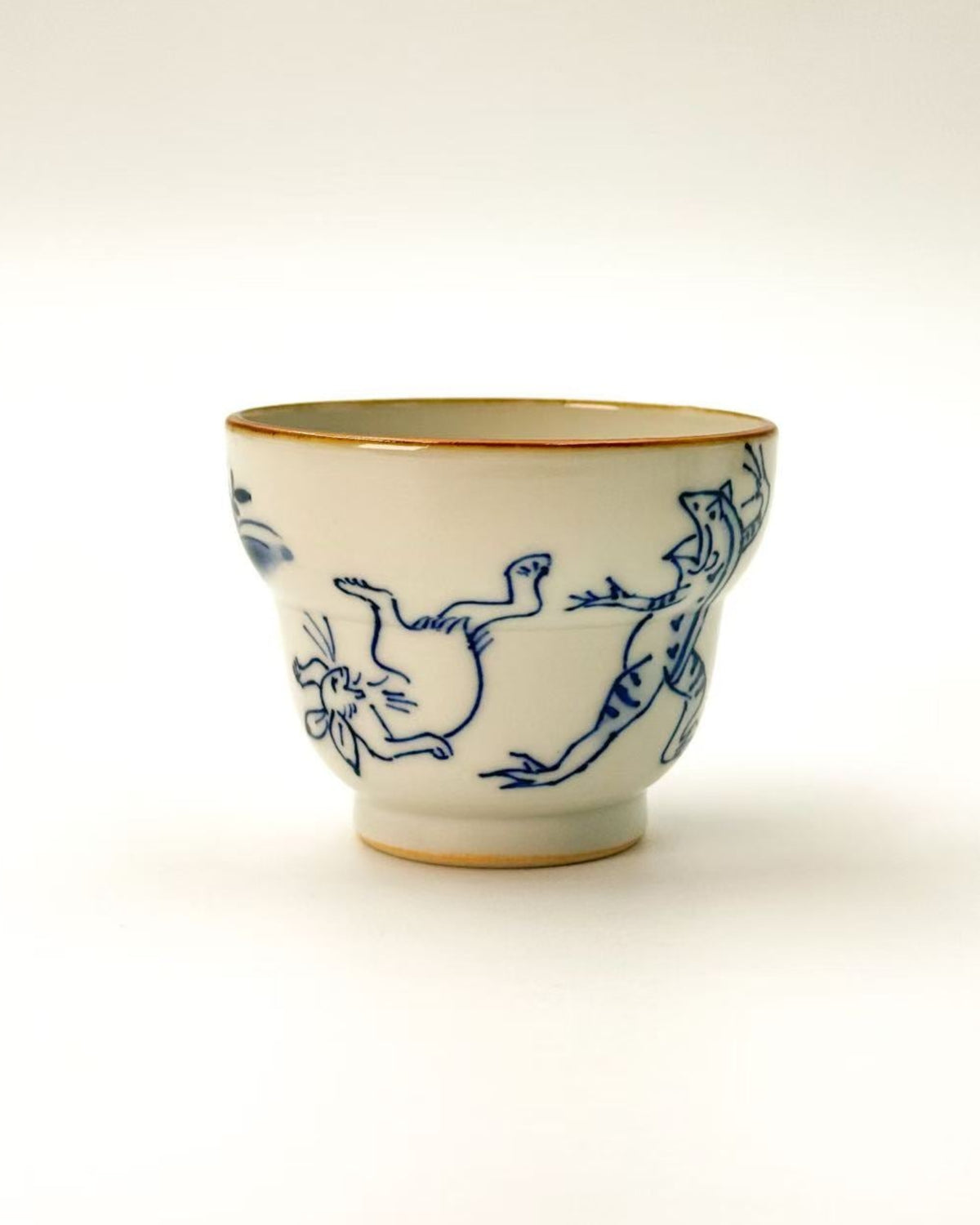 KIYOMIZU WARE SAKE CUP | SOMETSUKE KOZANJI 染付高山寺 | NISHIKAWA