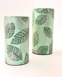 KYOTO YUZEN WASHI TEA CANISTER | LIGHT BLUE | NISHIKAWA