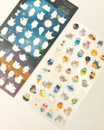 MATTARI ANIMALS | GOLD FOIL CLEAR STICKERS | NB