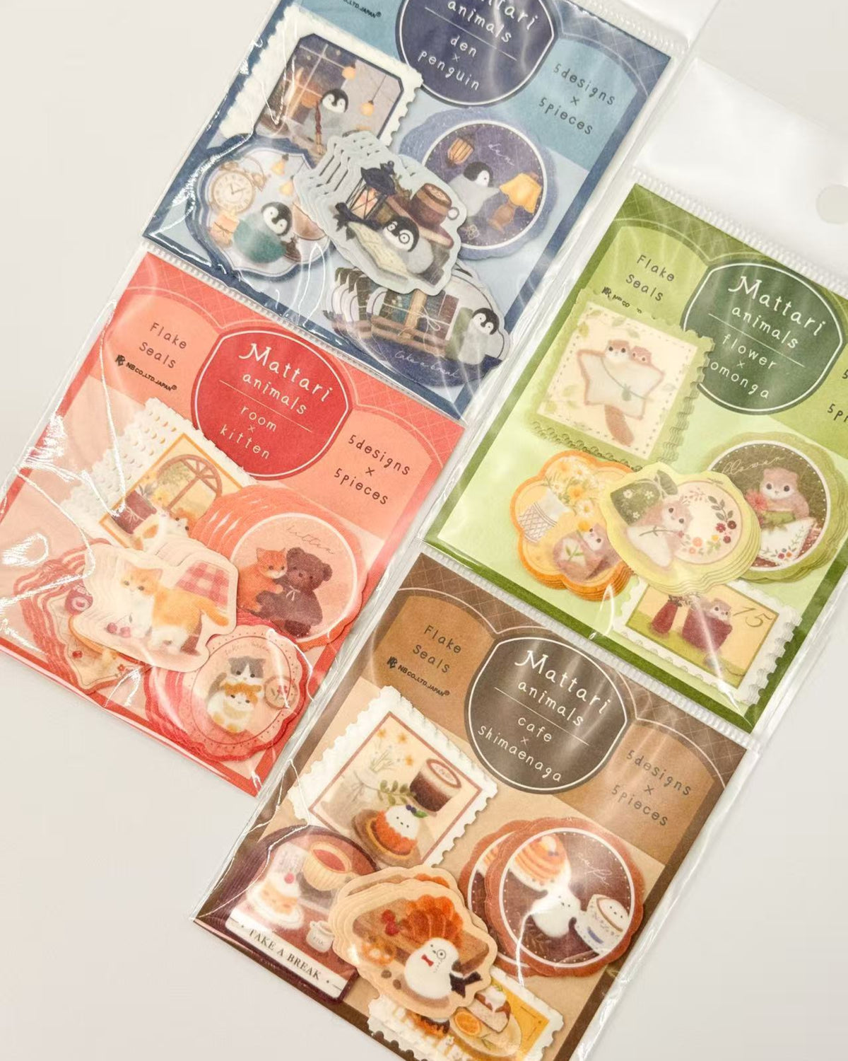 MATTARI ANIMALS | VINTAGE WASHI FLAKE STICKERS | NB
