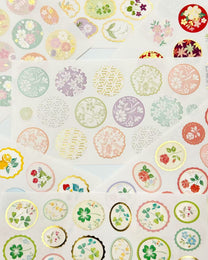 PEARL &amp; GOLD FOIL EMBOSSED STICKERS | FLORAL COLLECTION | NB