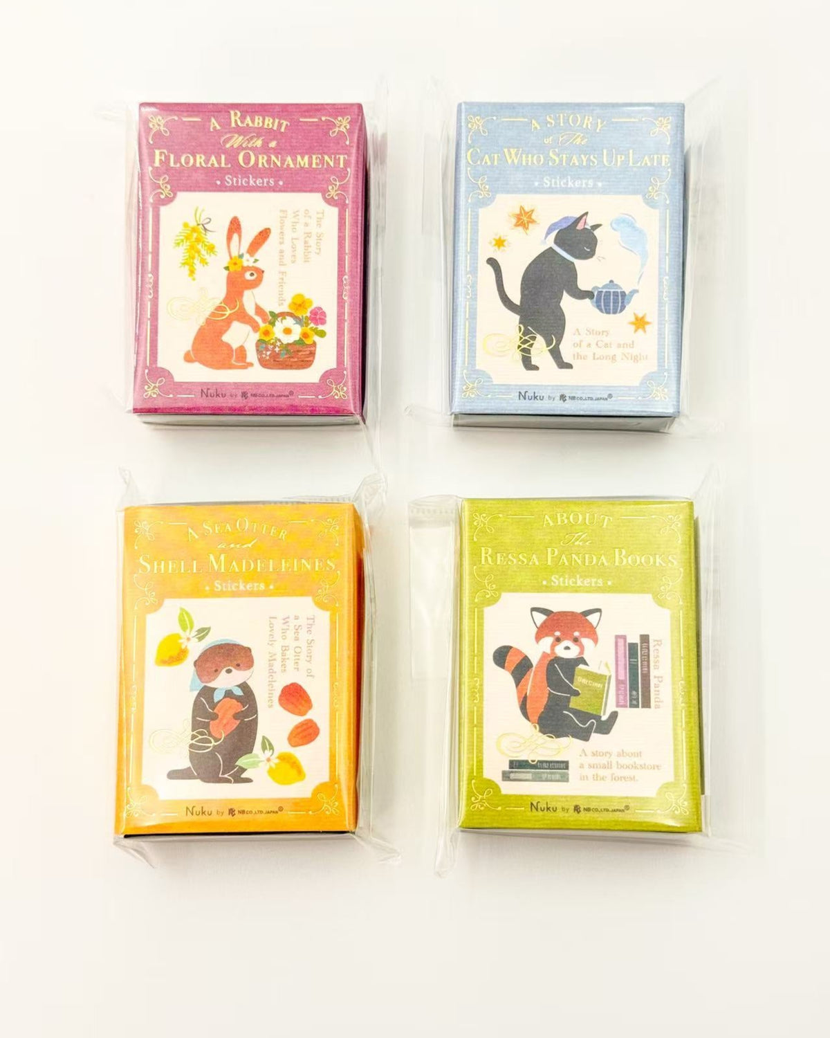 RESSA PANDA BOOKS | MINI BOOK WASHI FLAKE STICKERS | NB