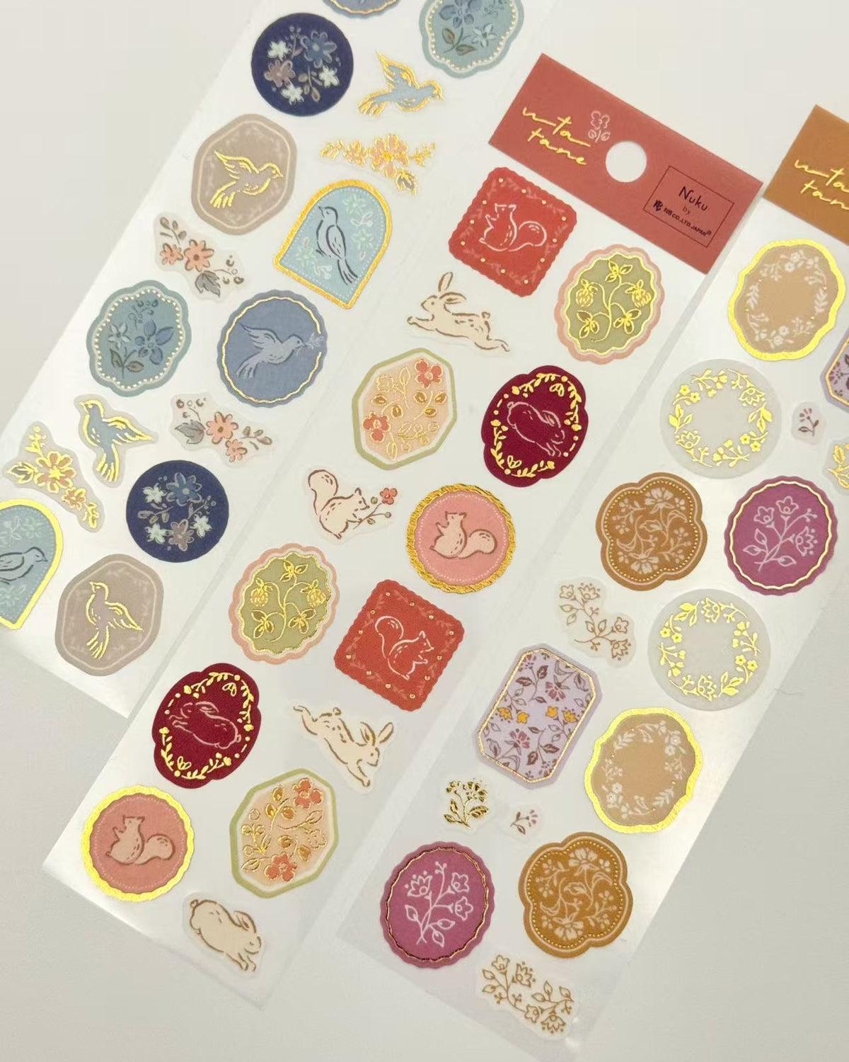 UTATANE GOLD FOIL WASHI STICKERS | NATURE COLLECTION  | NB