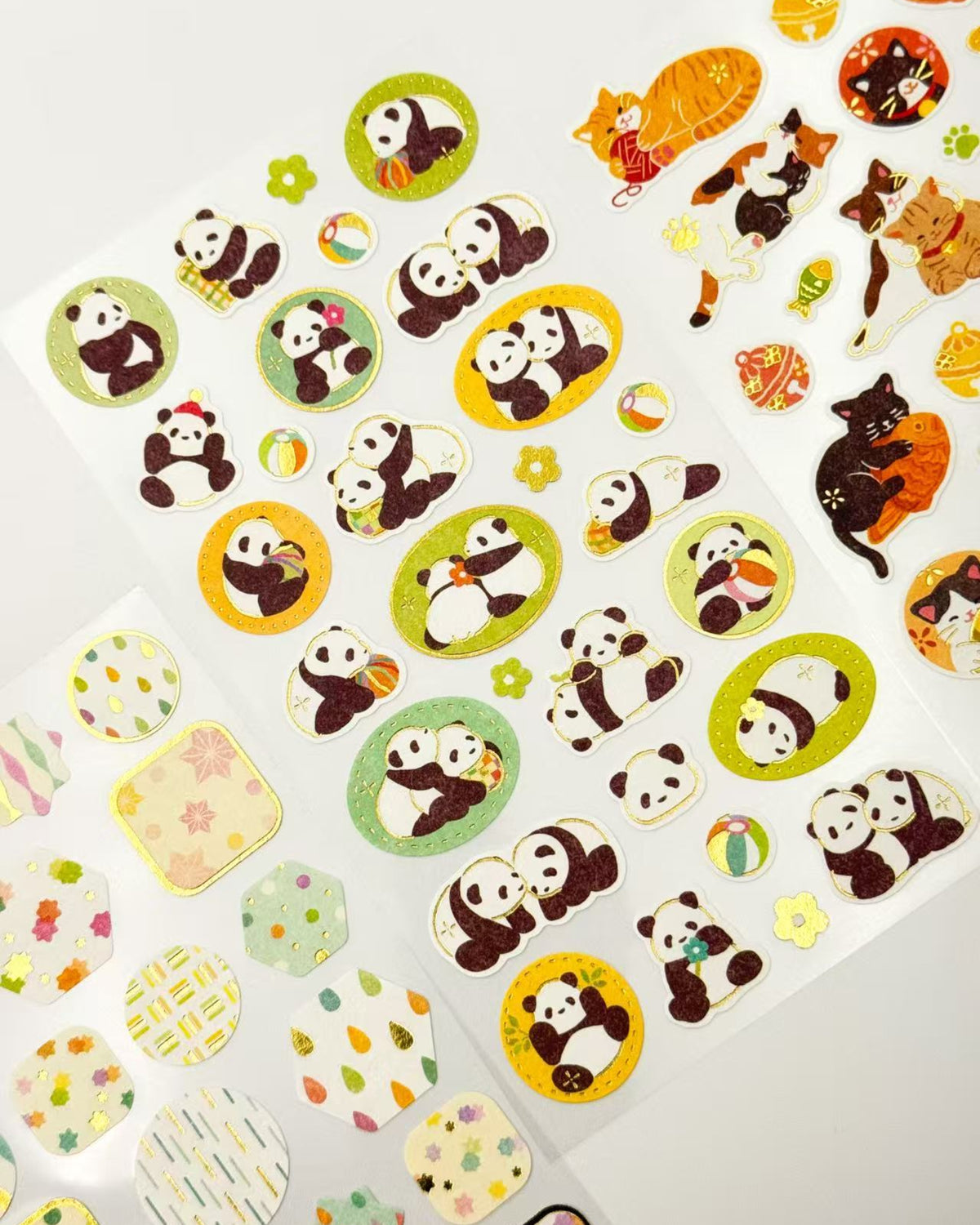 WANOWA JAPANESE WASHI STICKERS | CATS, PANDAS &amp; TRADITIONAL PATTERNS | NB