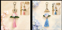 HANDMADE JAPANESE FLORAL OMAMORI CHARM KEY HOLDER | HINANINNGYOU