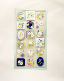 JAPANESE TRANSPARENT FLORAL STICKERS | MY GARDEN | NB