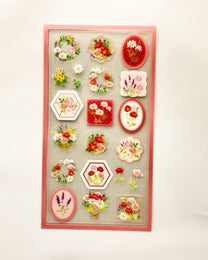JAPANESE TRANSPARENT FLORAL STICKERS | MY GARDEN | NB
