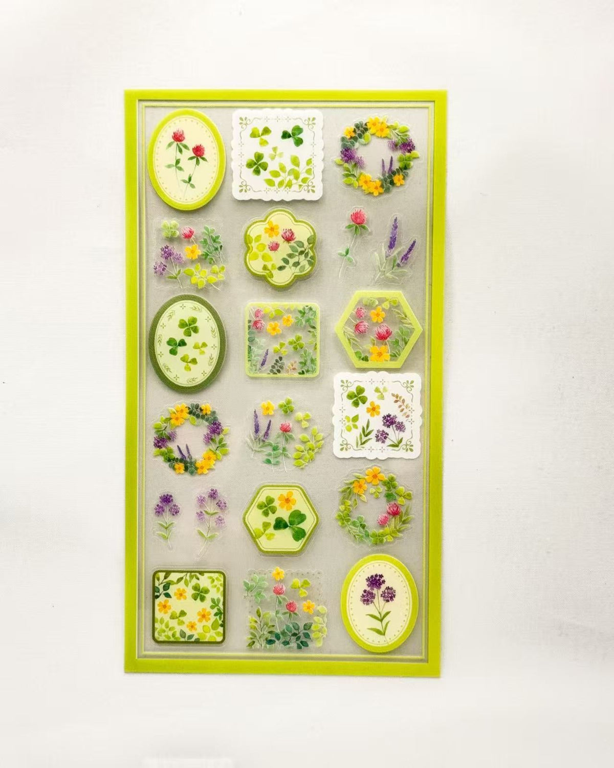 JAPANESE TRANSPARENT FLORAL STICKERS | MY GARDEN | NB