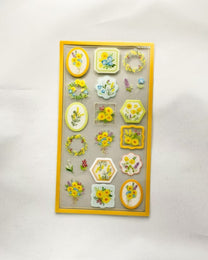 JAPANESE TRANSPARENT FLORAL STICKERS | MY GARDEN | NB