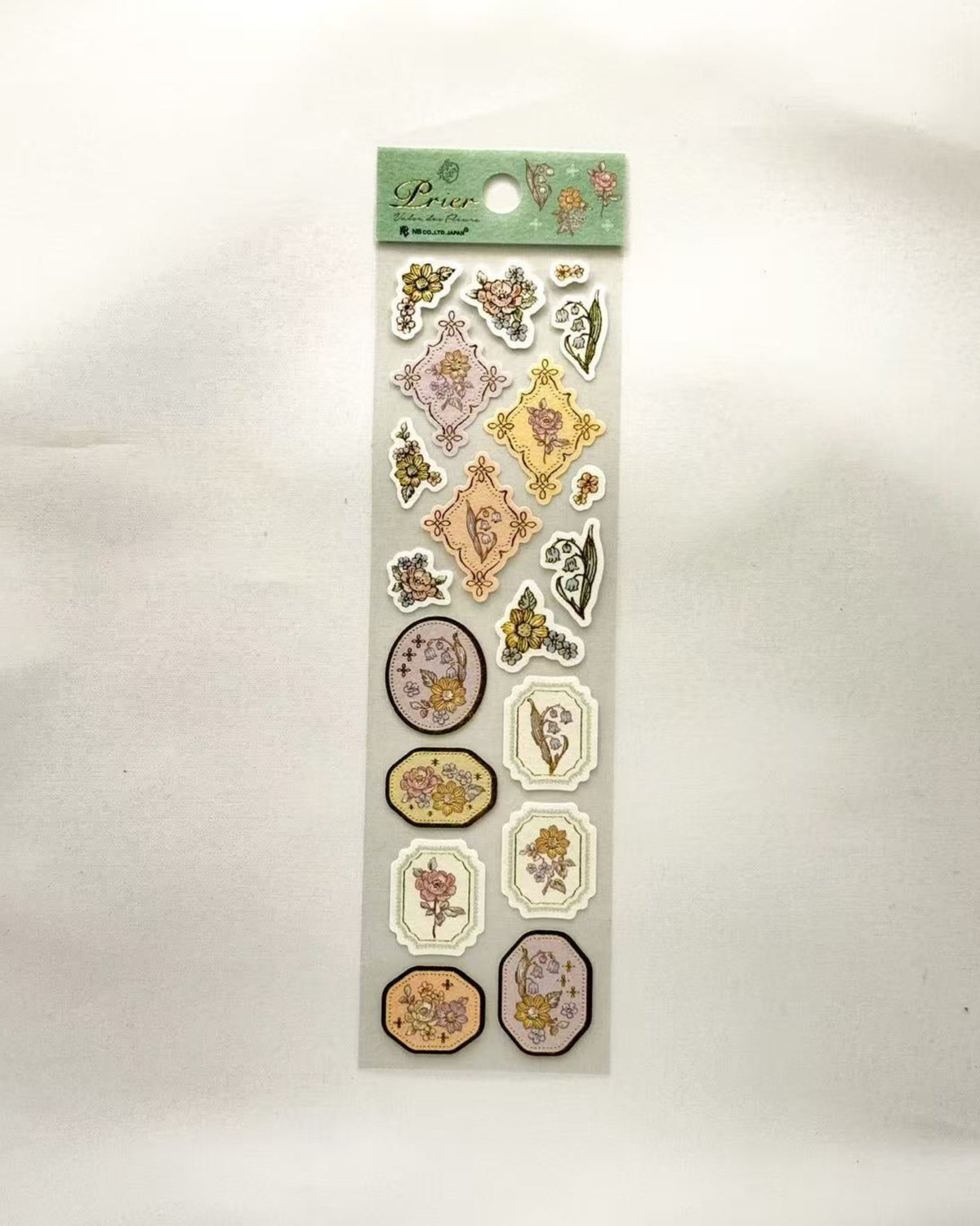 PRIER GOLD FOIL WASHI STICKERS | VINTAGE FLORALS &amp; ANIMALS | NB