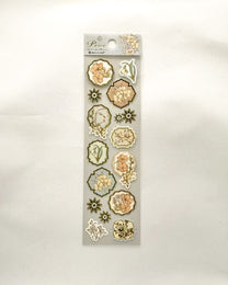 PRIER GOLD FOIL WASHI STICKERS | VINTAGE FLORALS &amp; ANIMALS | NB