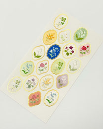 PEARL &amp; GOLD FOIL EMBOSSED STICKERS | FLORAL COLLECTION | NB