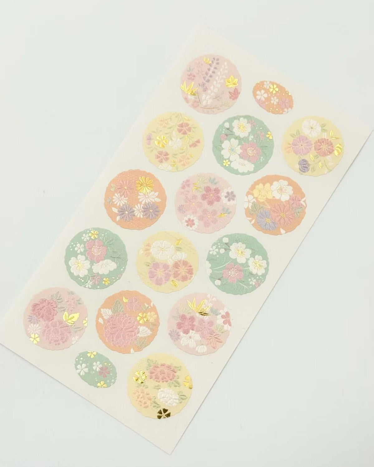 PEARL &amp; GOLD FOIL EMBOSSED STICKERS | FLORAL COLLECTION | NB