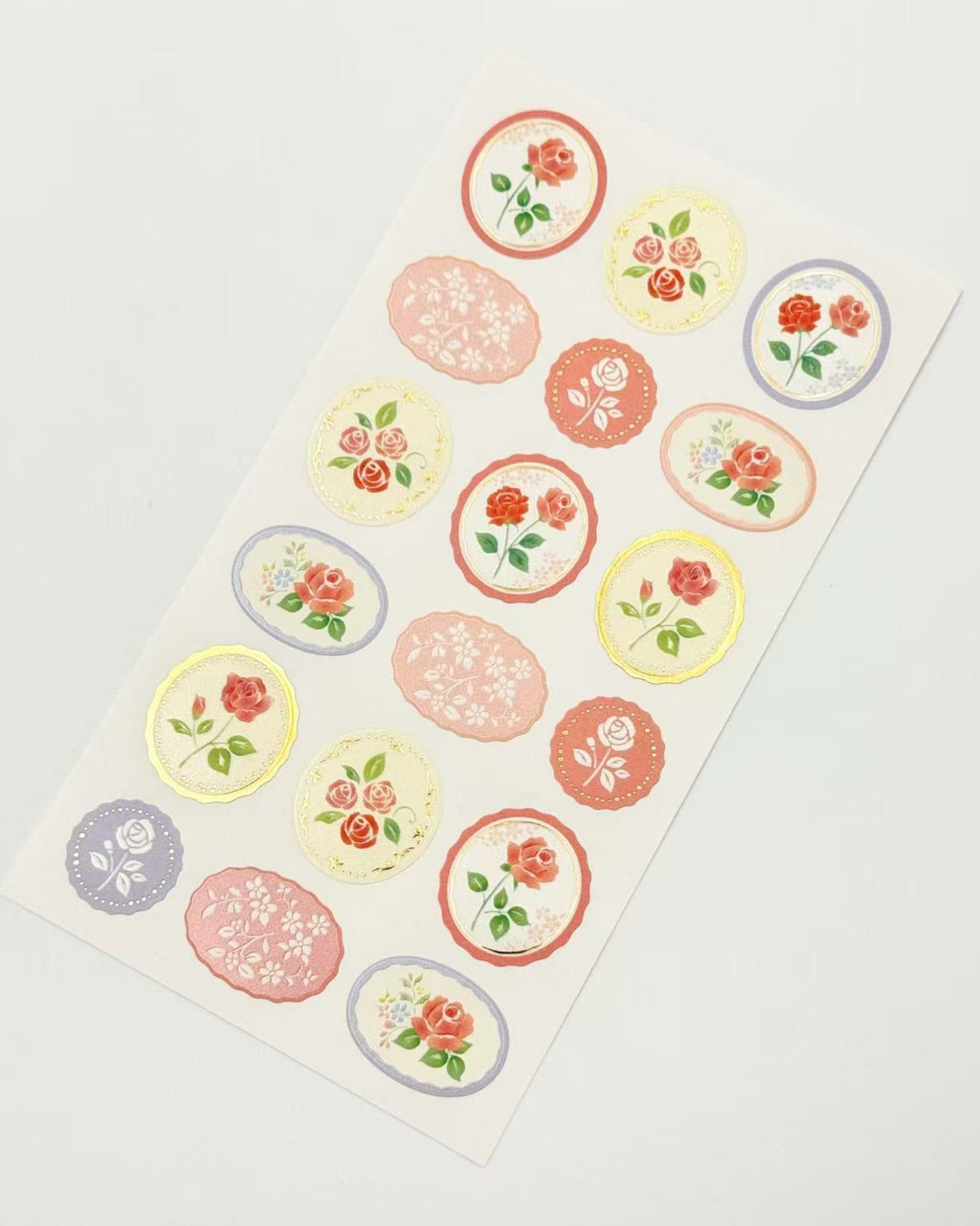 PEARL &amp; GOLD FOIL EMBOSSED STICKERS | FLORAL COLLECTION | NB