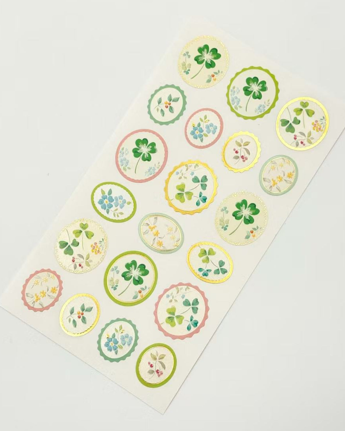 PEARL &amp; GOLD FOIL EMBOSSED STICKERS | FLORAL COLLECTION | NB