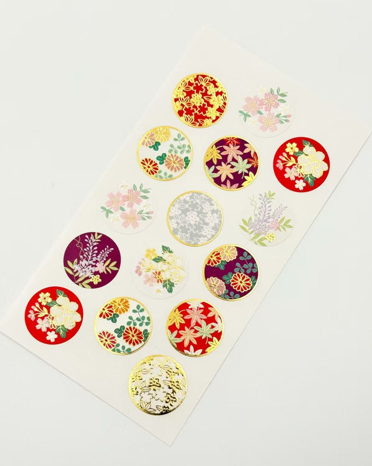 PEARL &amp; GOLD FOIL EMBOSSED STICKERS | FLORAL COLLECTION | NB