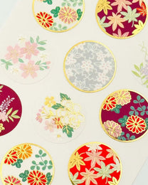 PEARL &amp; GOLD FOIL EMBOSSED STICKERS | FLORAL COLLECTION | NB