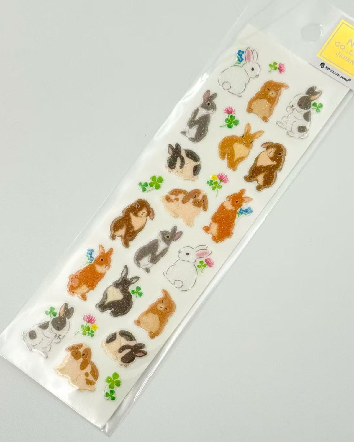 JAPANESE RAISED GLITTER ANIMAL STICKERS | NB