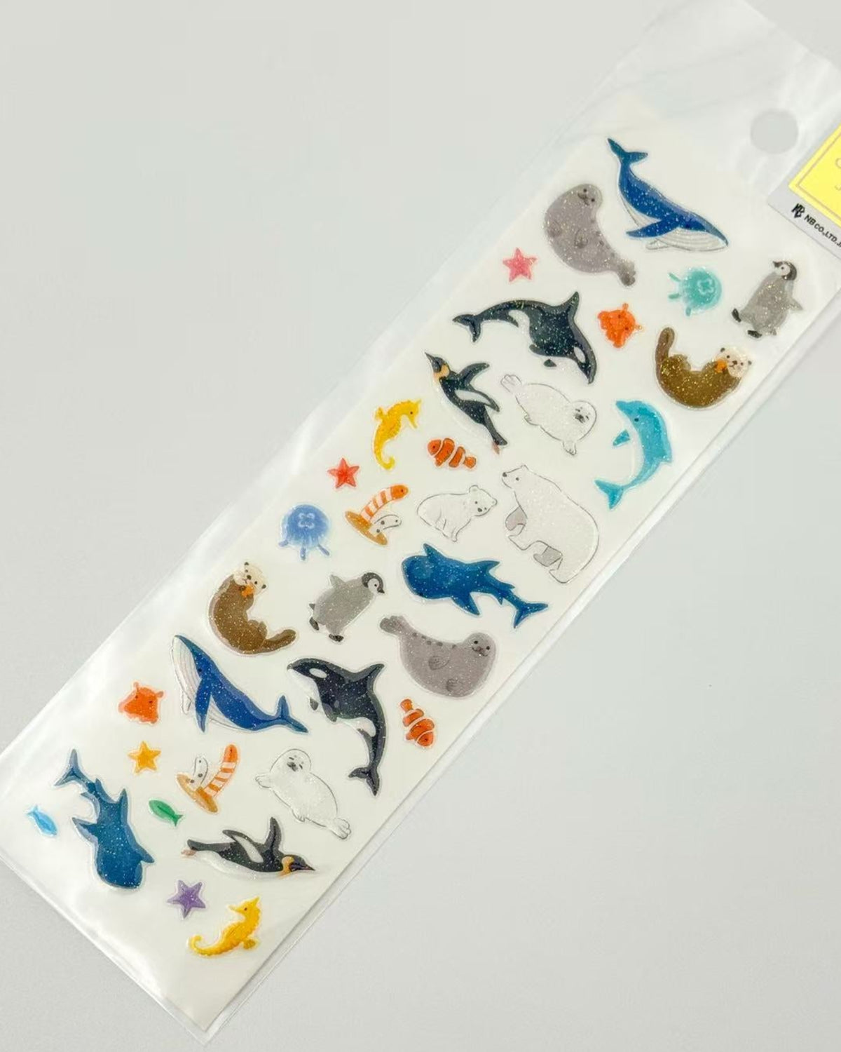 JAPANESE RAISED GLITTER ANIMAL STICKERS | NB