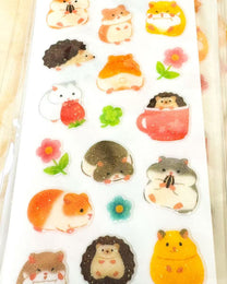 JAPANESE RAISED GLITTER ANIMAL STICKERS | NB