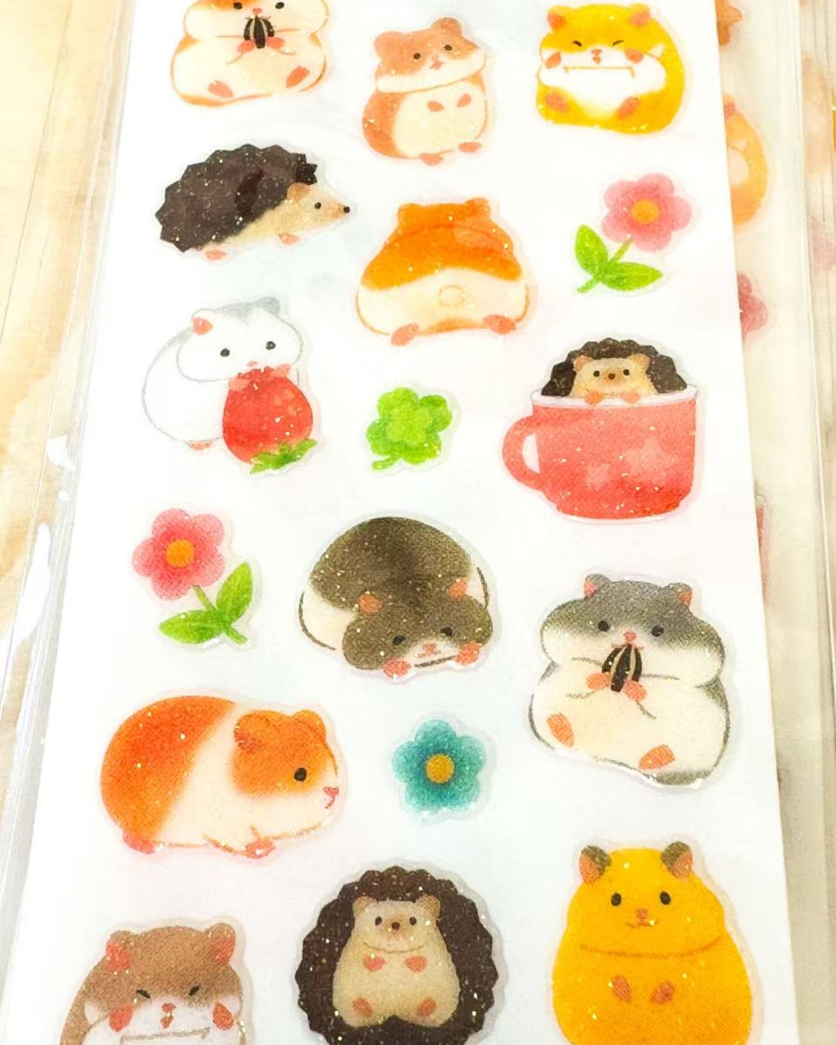 JAPANESE RAISED GLITTER ANIMAL STICKERS | NB