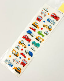 JAPANESE RAISED GLITTER STICKERS | 6 DESIGNS  OBJECTS | NB