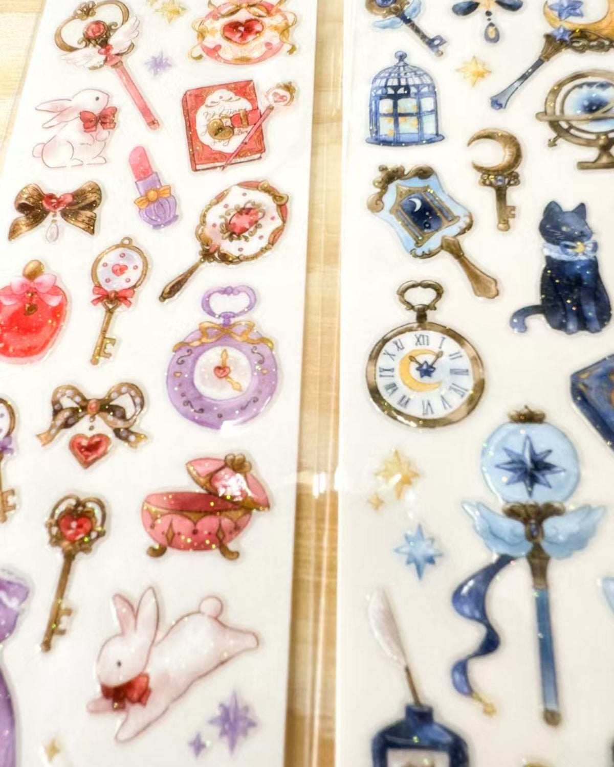 JAPANESE RAISED GLITTER STICKERS | 6 DESIGNS  OBJECTS | NB