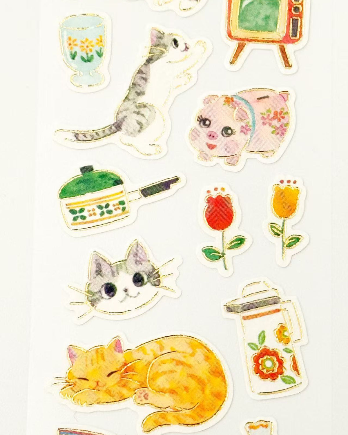 JAPANESE RETRO CAT STICKERS | NEKOROBI STORIES | NB
