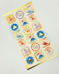JAPANESE WASHI &amp; GOLD FOIL STICKERS | JAPANESE MOTIF | NB