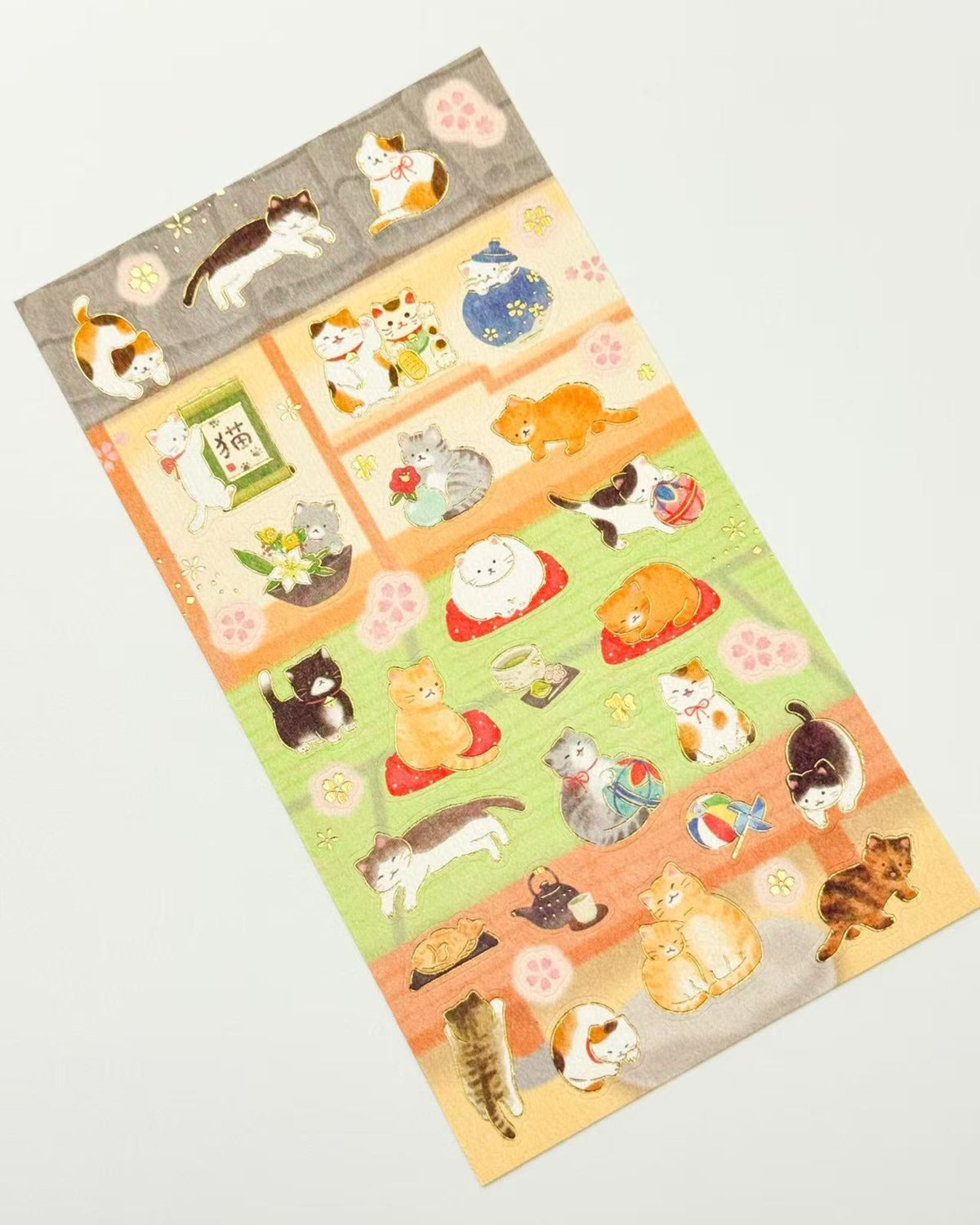 JAPANESE WASHI &amp; GOLD FOIL STICKERS | JAPANESE MOTIF | NB