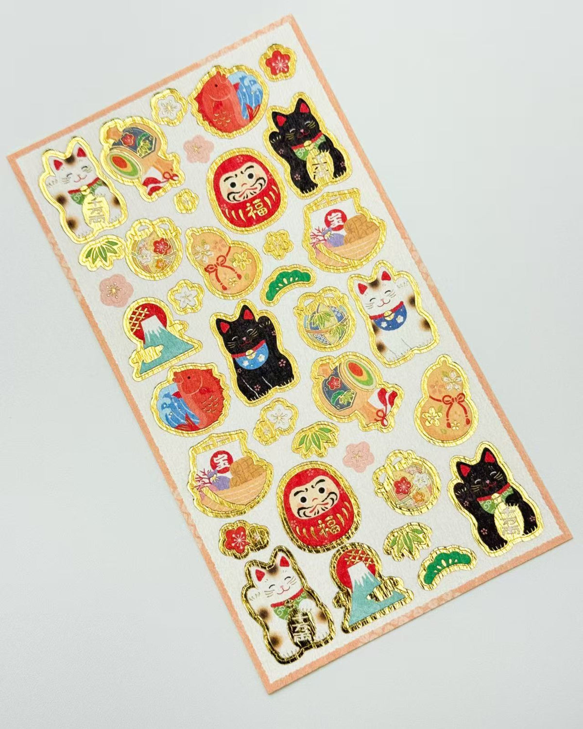 JAPANESE GOLD FOIL STICKERS | LUCKY MOTIFS | NB