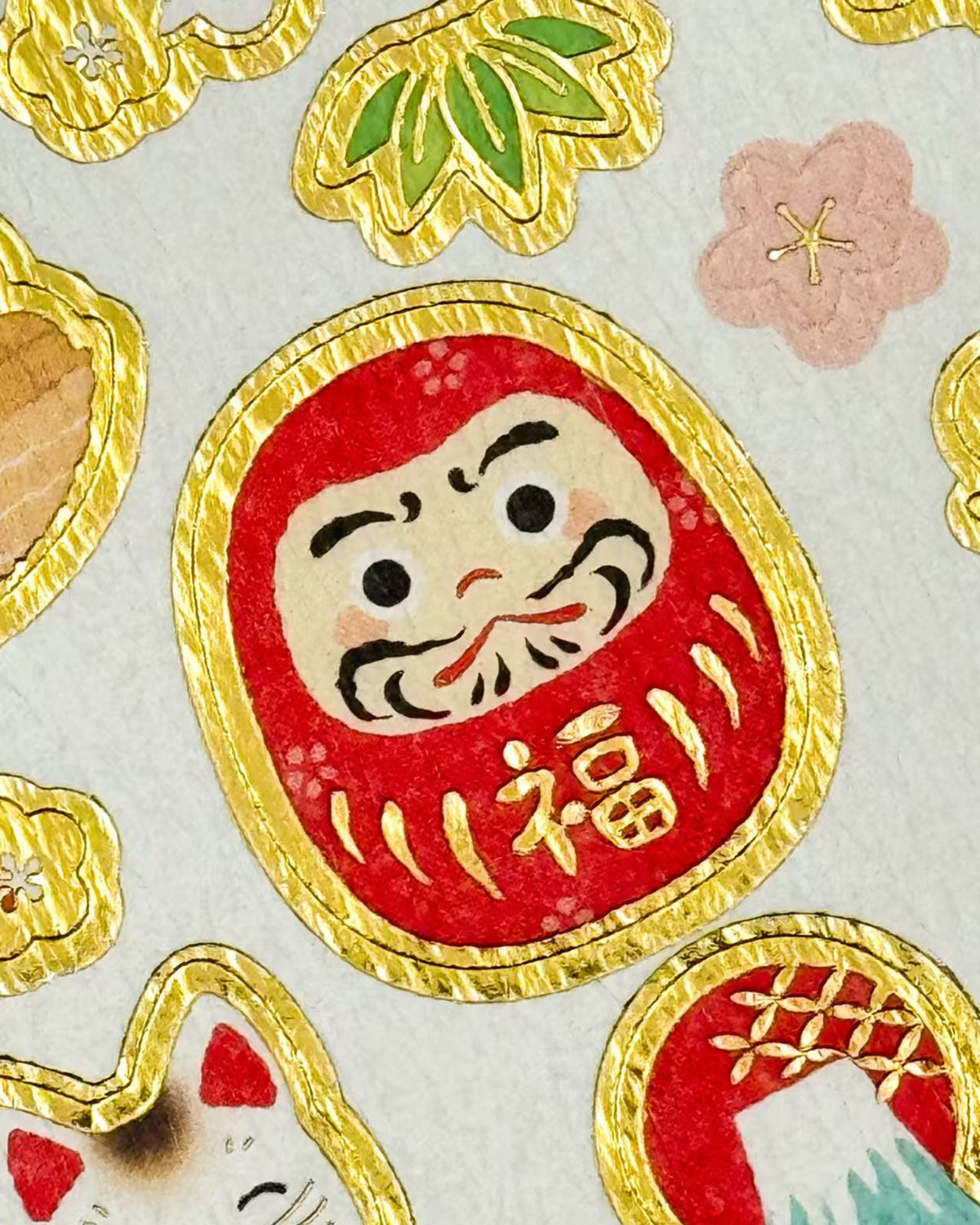 JAPANESE GOLD FOIL STICKERS | LUCKY MOTIFS | NB