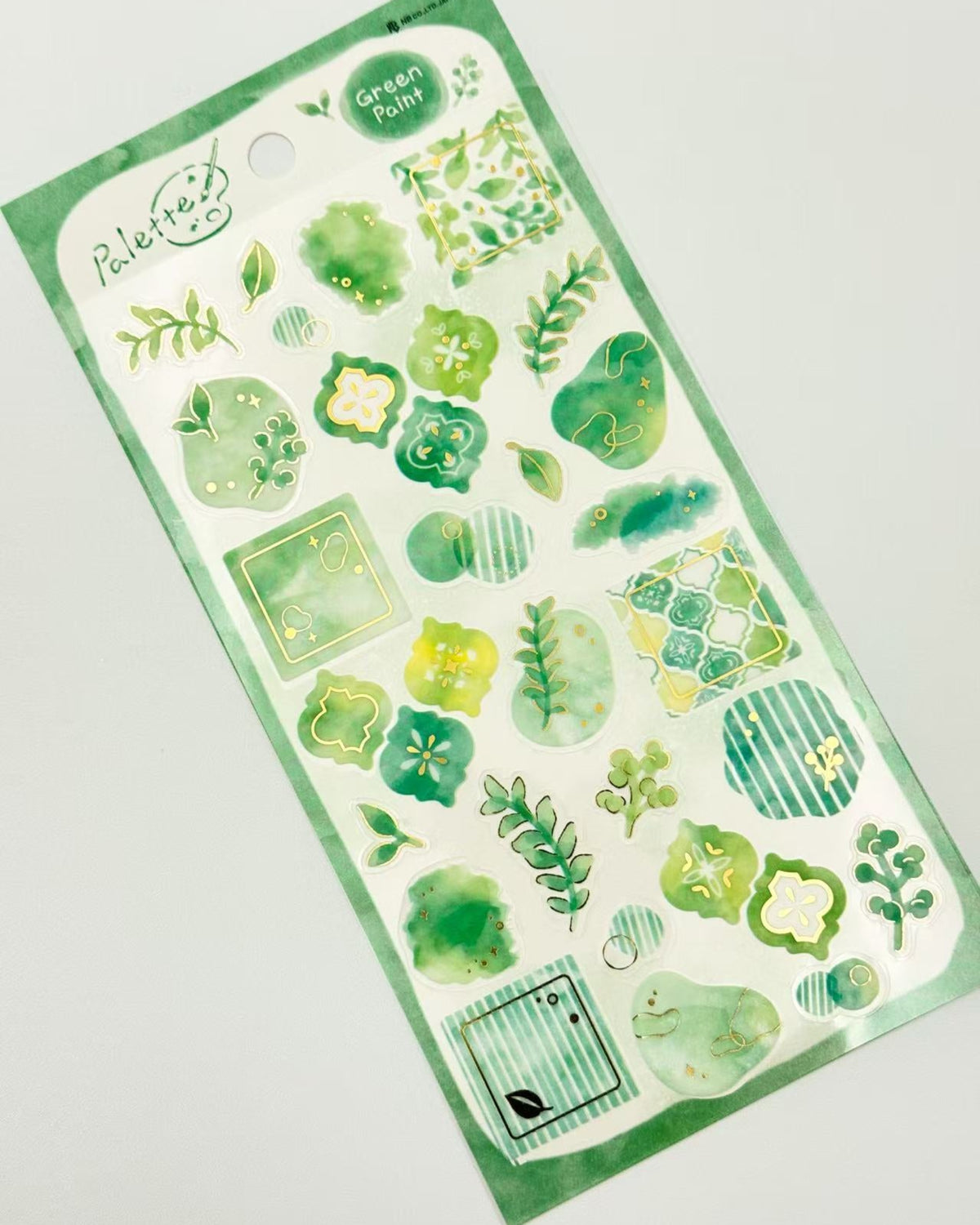 JAPANESE WATERCOLOUR PALETTE STICKERS | GOLD FOIL | NB