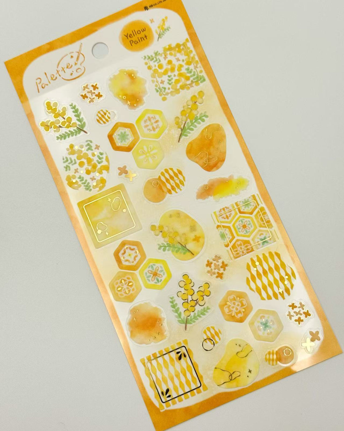 JAPANESE WATERCOLOUR PALETTE STICKERS | GOLD FOIL | NB