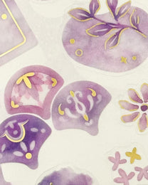 JAPANESE WATERCOLOUR PALETTE STICKERS | GOLD FOIL | NB