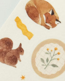 JAPANESE AWAIRO WASHI STICKERS | GENTLE ANIMALS | NB