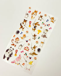 JAPANESE WASHI STICKERS | ANIMAL SPORTS DAY COLLECTION | NB